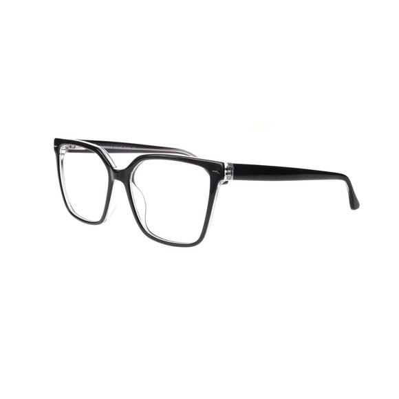 New Chic Eyewear Black on Clear MURPHY Eyeglasses 54/16/145